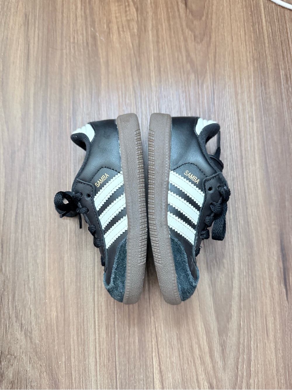Adidas Kids Classic Samba Sneakers Black & White - Toddler Size 8K unisex